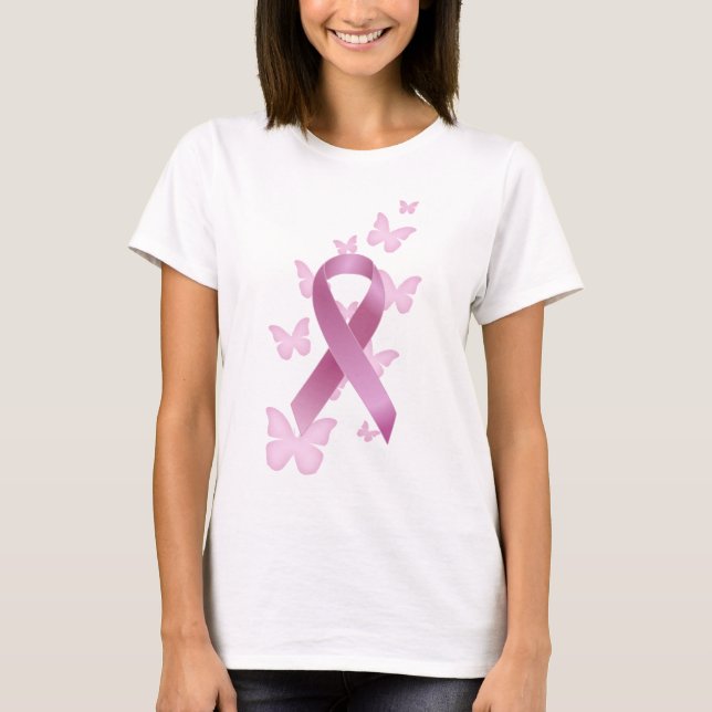 Pink Awareness Ribbon T-Shirt (Front)