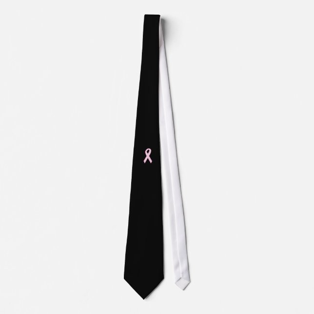 Pink Awareness Ribbon Tie (Front)