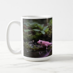 Pink Axolotl Down At The River, Coffee Mug