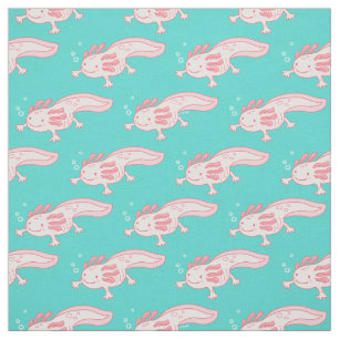 Pink Axolotl Pattern Fabric