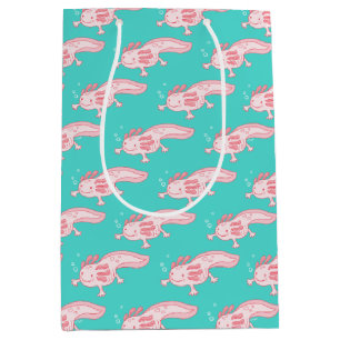 Pink Axolotl Pattern Medium Gift Bag
