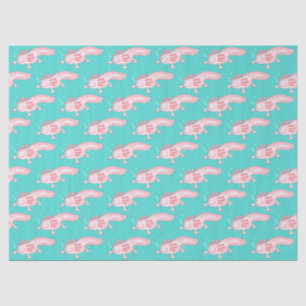 Pink Axolotl Pattern Tissue Paper