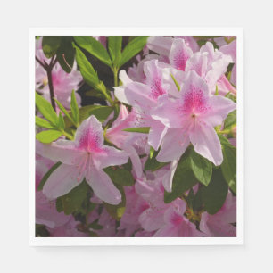 Pink Azalea Bush Spring Floral Napkin