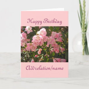 Pink Azalea Flower Birthday Card