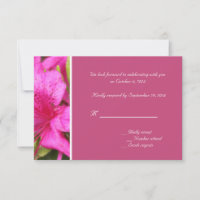 Pink azalea flowers RSVP weddings