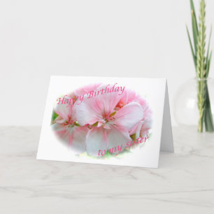 Pink Azalea Sister Birthday Card