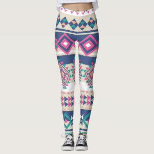 Pink Aztec Blend Women's Leggings