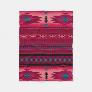 PINK Aztec Print Fleece Blanket