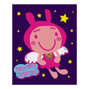 Pink Baby Angel Poster