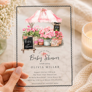 Pink Baby Bloom Shower Invitation