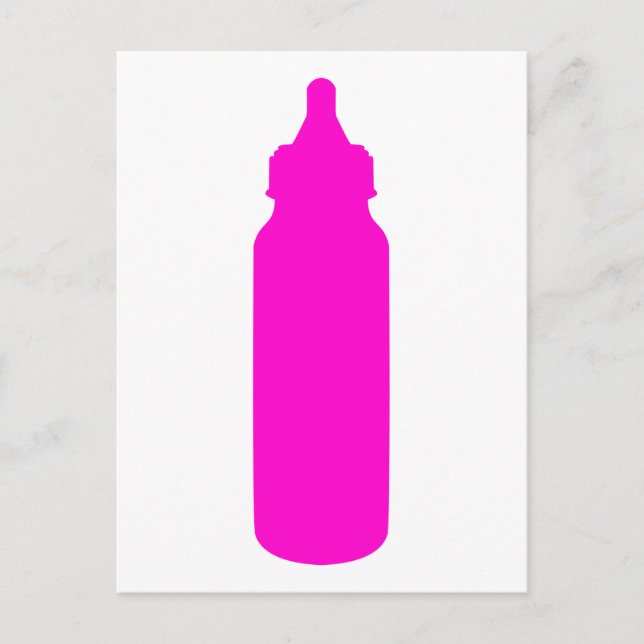 pink baby bottle postcard (Front)