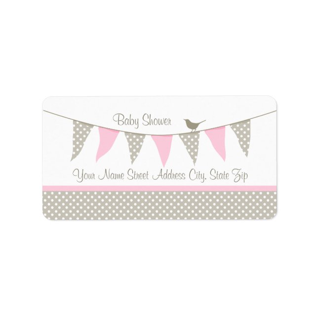 Pink Baby Bunting Label (Front)