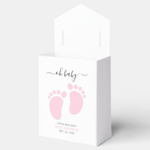 Pink Baby Feet Baby Shower Party, Girl Baby Shower Favour Box