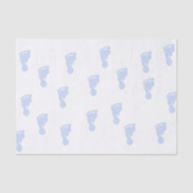 Pink Baby Footprints 10lb Tissue Paper