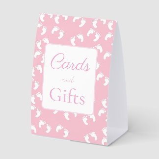 Pink Baby Footprints Baby Shower