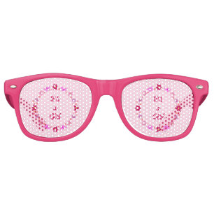 Pink Baby Girl Butterflies and Flowers Custom Retro Sunglasses