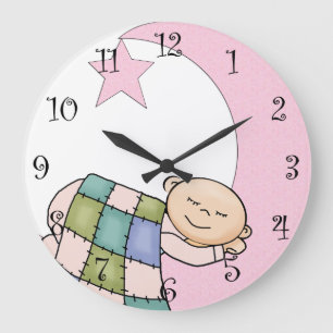 Pink Baby Girl Clocks