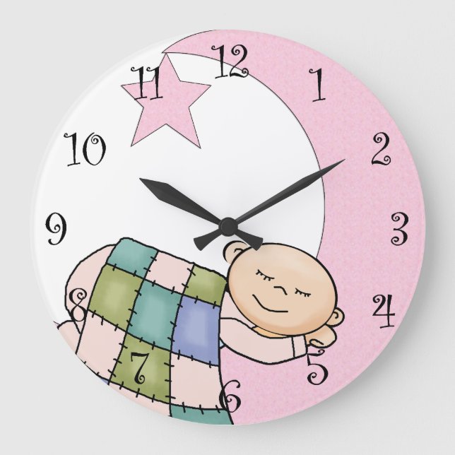 Pink Baby Girl Clocks (Front)