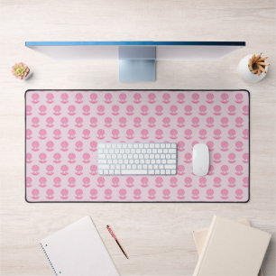 Pink Baby Girl Oyster shell and Pearl Patterned Desk Mat