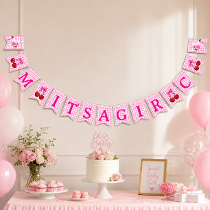 Pink Baby Girl Shower Personalised Parent Monogram Bunting