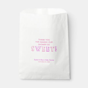 Pink Baby Girl Shower Sweet Candy Buffet Favour Bag