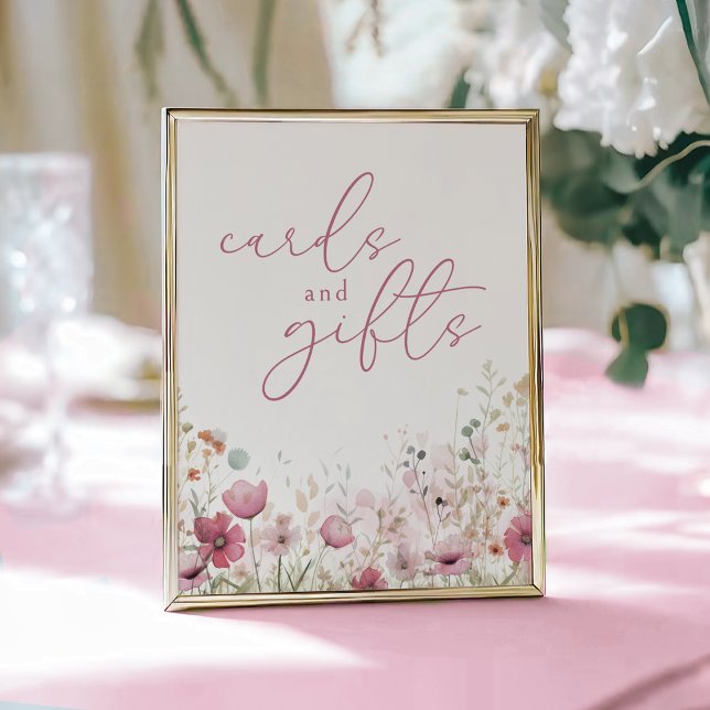Pink Baby In Bloom Wildflower Cards and Gifts Sign (Creator Uploaded)
