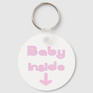 Pink Baby Inside - Customised Key Ring