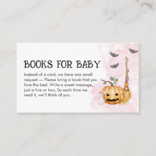 Pink Baby is Brewing Halloween Baby Books for Baby Enclosure Card