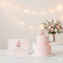 Pink Baby Its Cold Outside Thank You Card