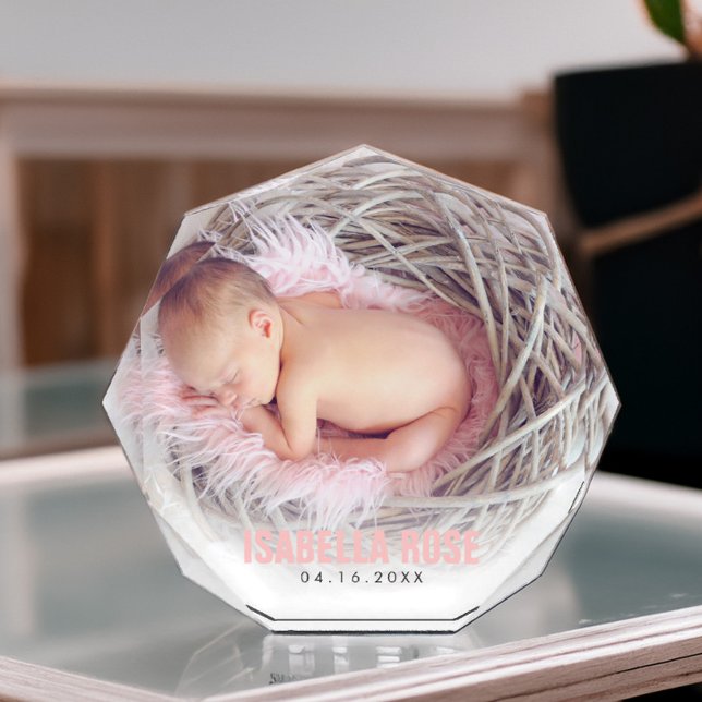 Pink Baby Name Photo Block (Creator Uploaded)
