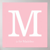 Pink Baby Nursery Monogram
