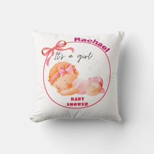 Pink Baby Shower, Baby Girl Shower Cushion