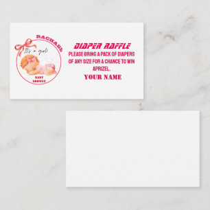 Pink Baby Shower, Baby Girl Shower  Enclosure Card