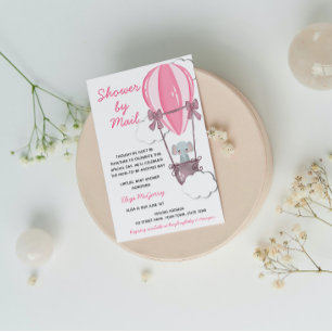 Pink Baby Shower by Mail Invitation