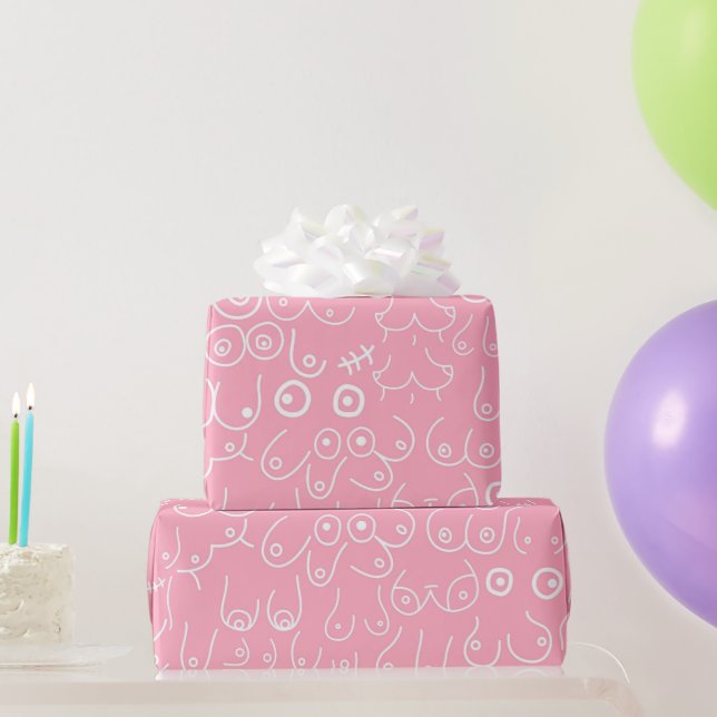 Pink baby shower for her wrapping paper (Party Gifts)