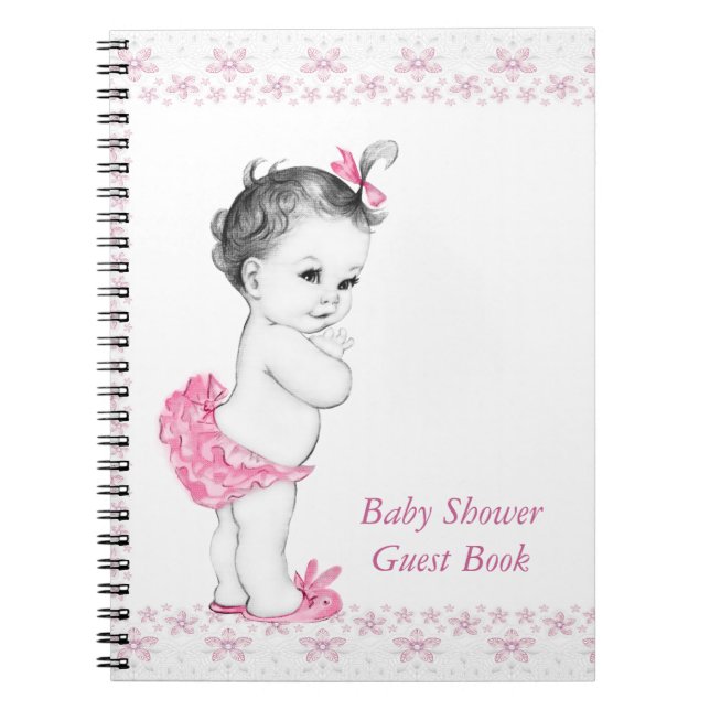 Pink Baby Shower Guest Book (Front)