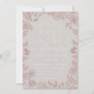Pink Baby Shower Invitation Template Invitation