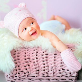 pink baby-shower wrapping paper