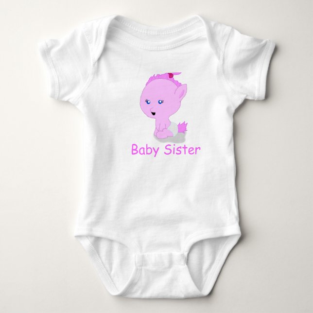 Pink Baby Sister Pony Bodysuit (Front)