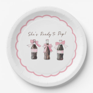 Pink Baby Soda Ready to POP! Paper Plate