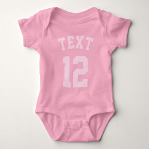 Pink Baby   Sports Jersey Design Bodysuit