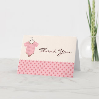 Pink Baby Thank you Cards