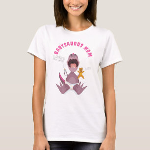 Pink Babysaurus Mum T-rex T-Shirt