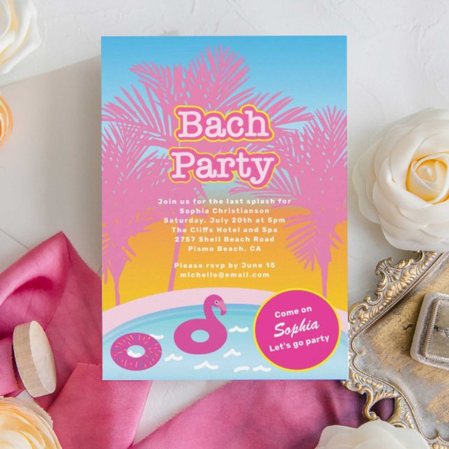 Pink Bach Party Invitation (Creator Uploaded)