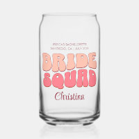 Pink Bachelorette Party Bride Squad Bridesmaid