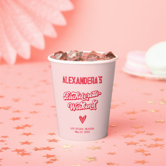 Pink Bachelorette Party  Paper Cups
