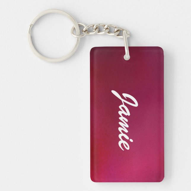 Pink Background Key Ring (Front)