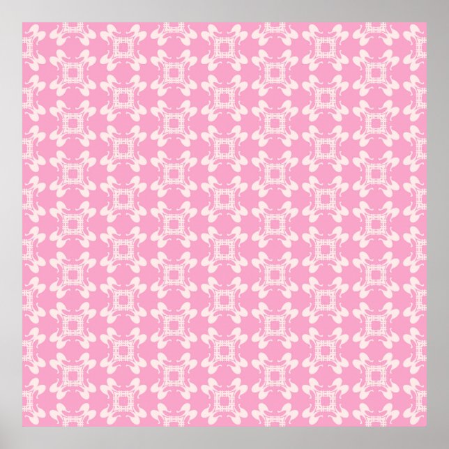 Pink background,  modern seamless pattern. Vintage Poster (Front)