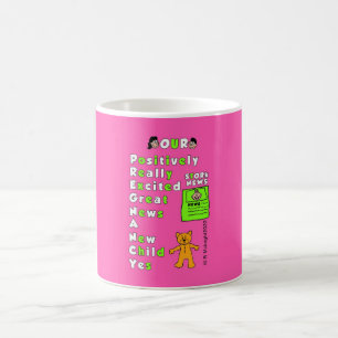 Pink Background Pregnancy Acronym Girl Mug