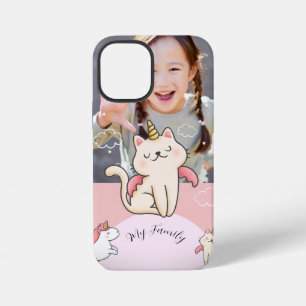 Pink background & sweet girl iPhone 12 mini case